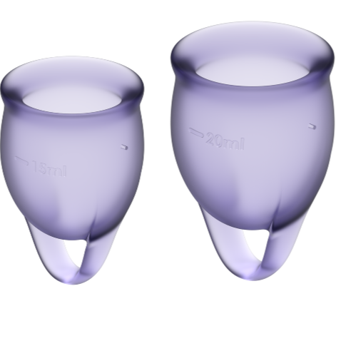 SATISFYER - KIT COUPE MENSTRUELLE LILAS FEEL CONFIDENT 15 + 20 ML