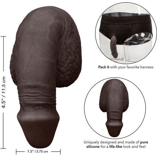 CALEXOTICS - EMBALLAGE PÉNIS SILICONE PÉNIS 12,75 CM NOIR