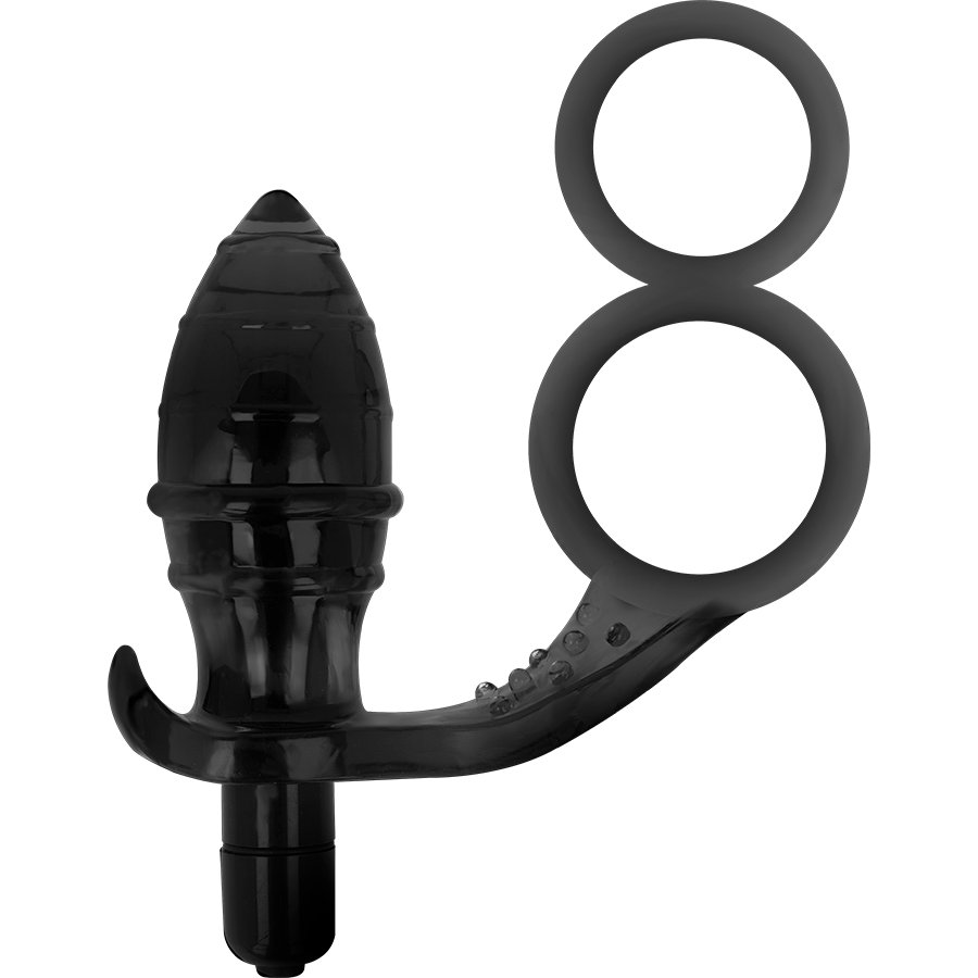 ADDICTED TOYS - PLUG ANAL NOIR À DOUBLE ANNEAU