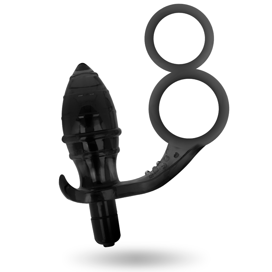 ADDICTED TOYS - PLUG ANAL NOIR À DOUBLE ANNEAU