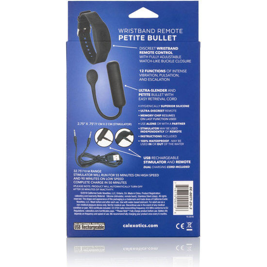 CALEXOTICS - PETITE BULLET VIBRANTE AVEC BRACELET DE CONTRÔLE