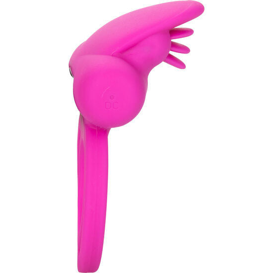 CALEXOTICS - ANNEAU VIBRANT EN SILICONE ROSE À DOUBLE ACTIVATEUR DE CLIT