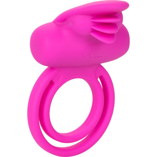 CALEXOTICS - ANNEAU VIBRANT EN SILICONE ROSE À DOUBLE ACTIVATEUR DE CLIT