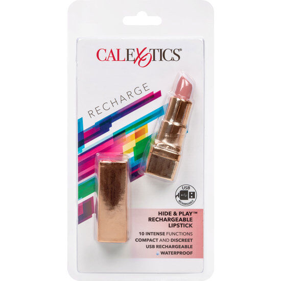 CALEXOTICS - HIDE & PLAY SOFT PINK REFILLABLE LIPSTICK BULLET