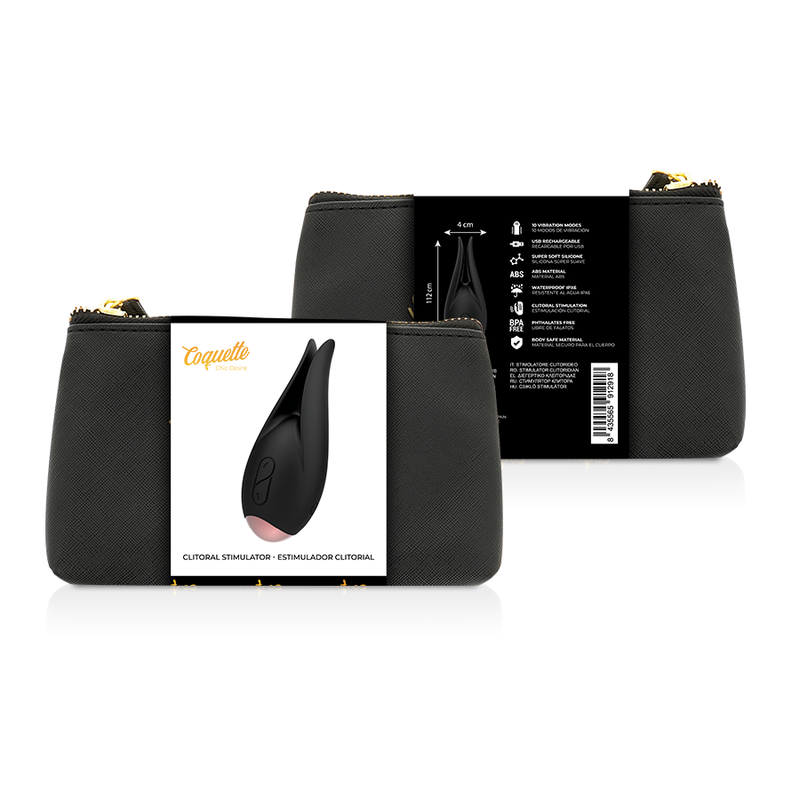 COQUETTE CHIC DESIRE - CLITORIS STIMULATOR BLACK / GOLD FLOWER