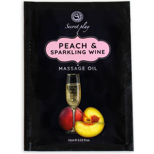 SECRETPLAY - HUILE DE MASSAGE MONODOSE À LA PÊCHE ET AU CAVA 10 ML