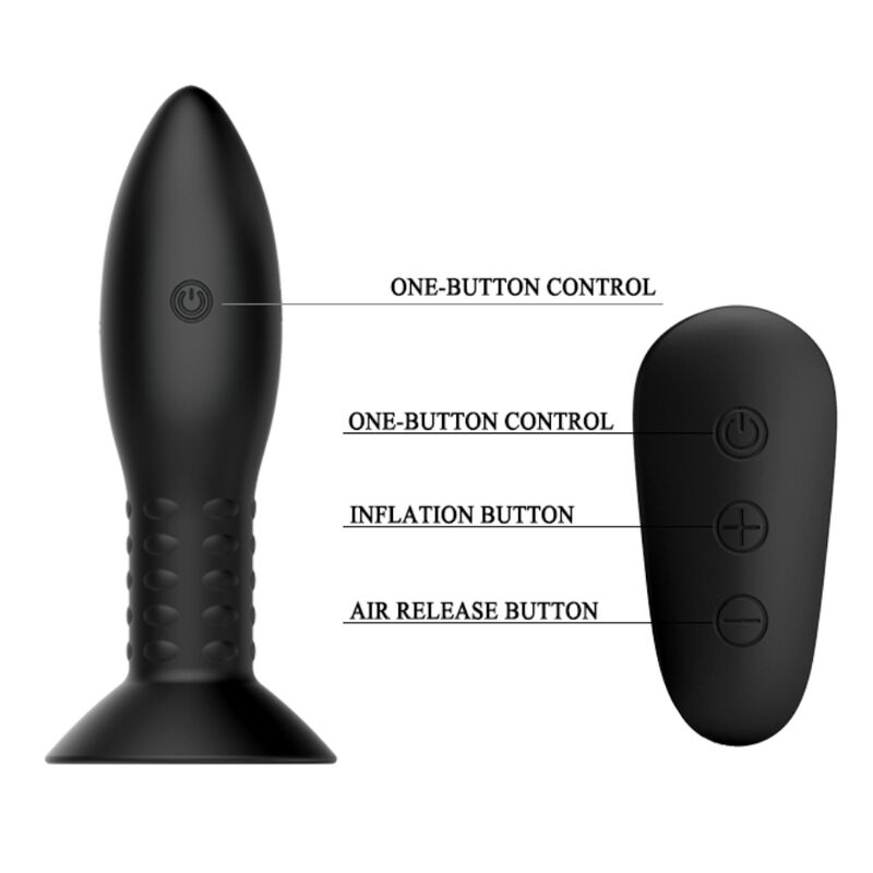 MR PLAY - PLUG AVEC BILLES ROTATIVES NOIRE TÉLÉCOMMANDE