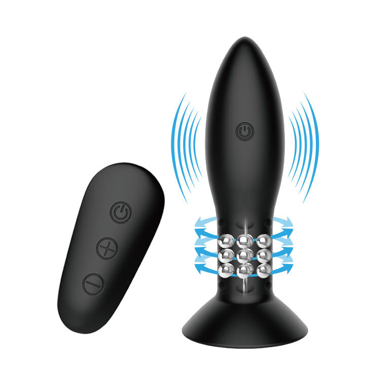 MR PLAY - PLUG AVEC BILLES ROTATIVES NOIRE TÉLÉCOMMANDE