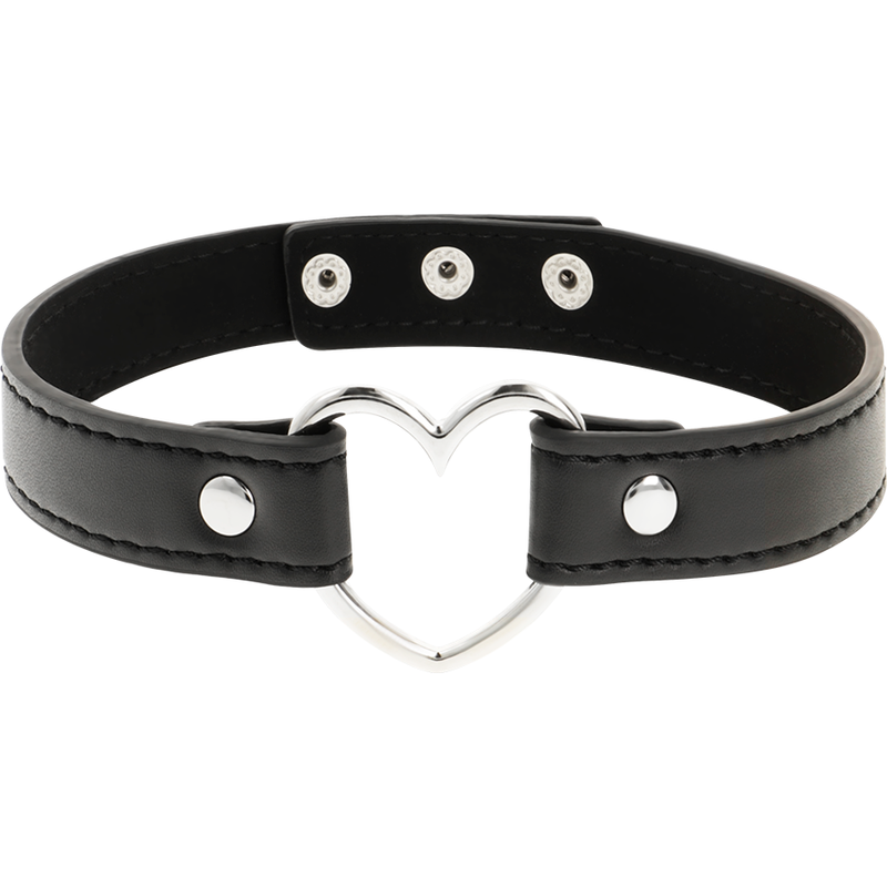 COQUETTE CHIC DESIRE - COLLIER CUIR VEGAN ACCESSOIRE FEMME COEUR