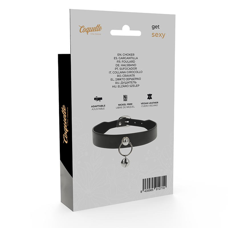 COQUETTE CHIC DESIRE - COLLIER EN CUIR VEGAN ACCESSOIRE FEMME CLOCHE/BAGUE