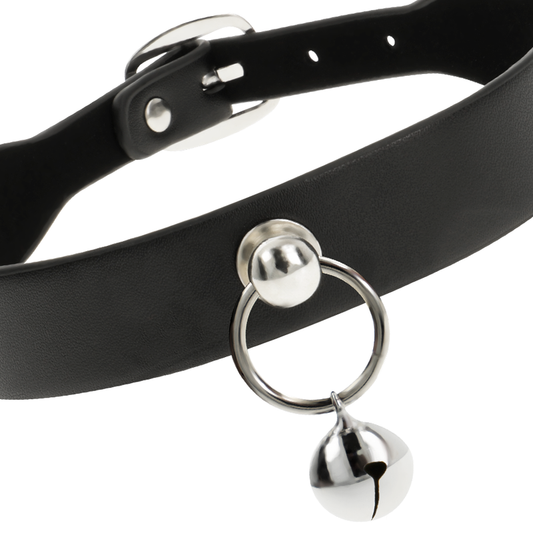 COQUETTE CHIC DESIRE - COLLIER EN CUIR VEGAN ACCESSOIRE FEMME CLOCHE/BAGUE