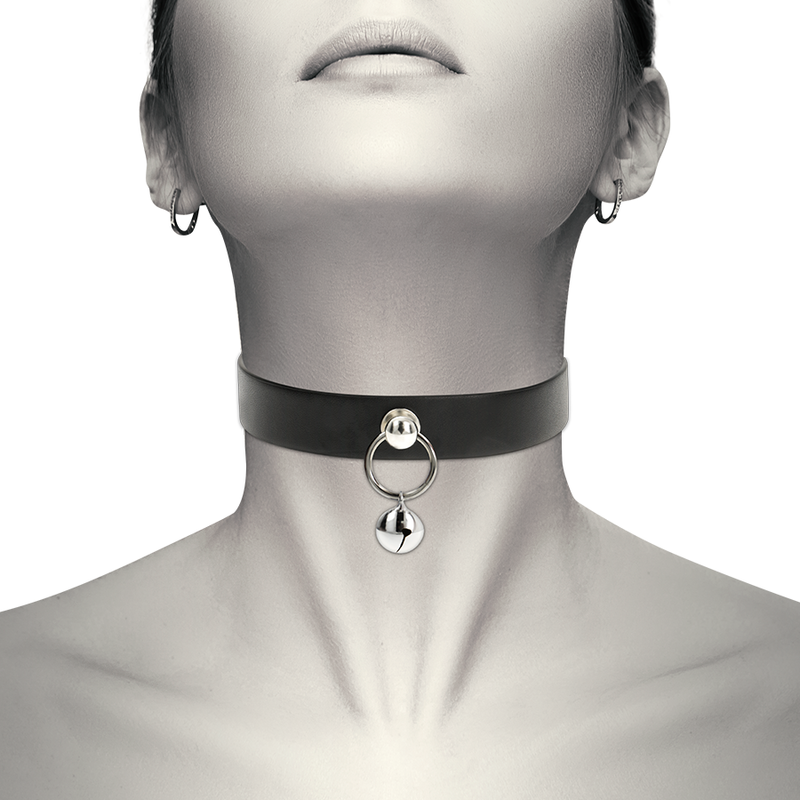 COQUETTE CHIC DESIRE - COLLIER EN CUIR VEGAN ACCESSOIRE FEMME CLOCHE/BAGUE