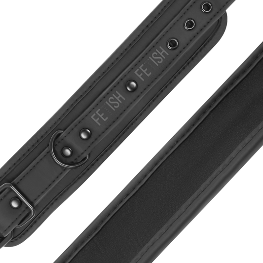 FETISH SUBMISSIVE - Menottes de cheville en cuir vegan avec doublure en nonprène