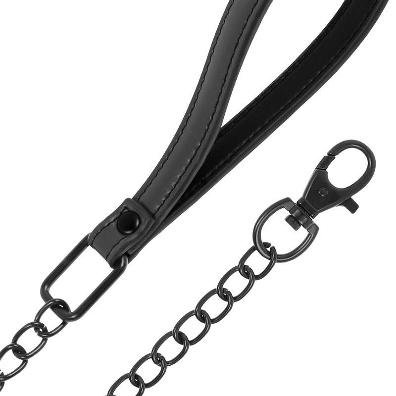 FETISH SUBMISSIVE - COLLIER À CHAÎNE DOUBLÉ DE NOPRÈNE