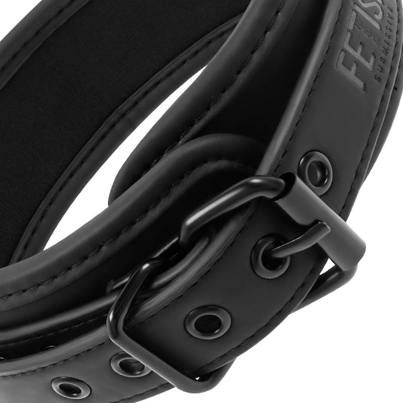 FETISH SUBMISSIVE - COLLIER À CHAÎNE DOUBLÉ DE NOPRÈNE
