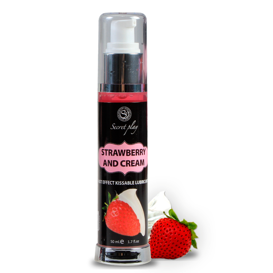 SECRETPLAY - Lubrifiant 2 en 1 effet chaleur fraise et crème 50 ml