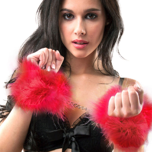 SECRETPLAY - MENOTTES ROUGES MARABOU