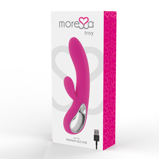 MORESSA - TROY PREMIUM SILICONE RECHARGEABLE CLITORIS G-SPOT MASSAGER
