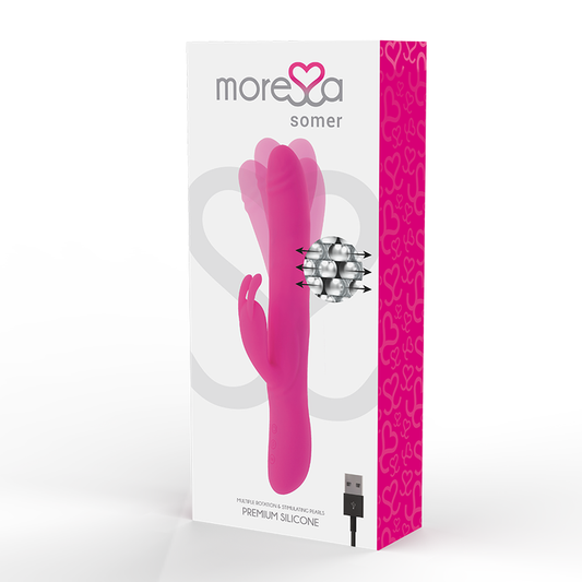 MORESSA - SOMER PREMIUM SILICONE PEARL-PLATED ROTATOR WITH POWERFUL VIBRATION