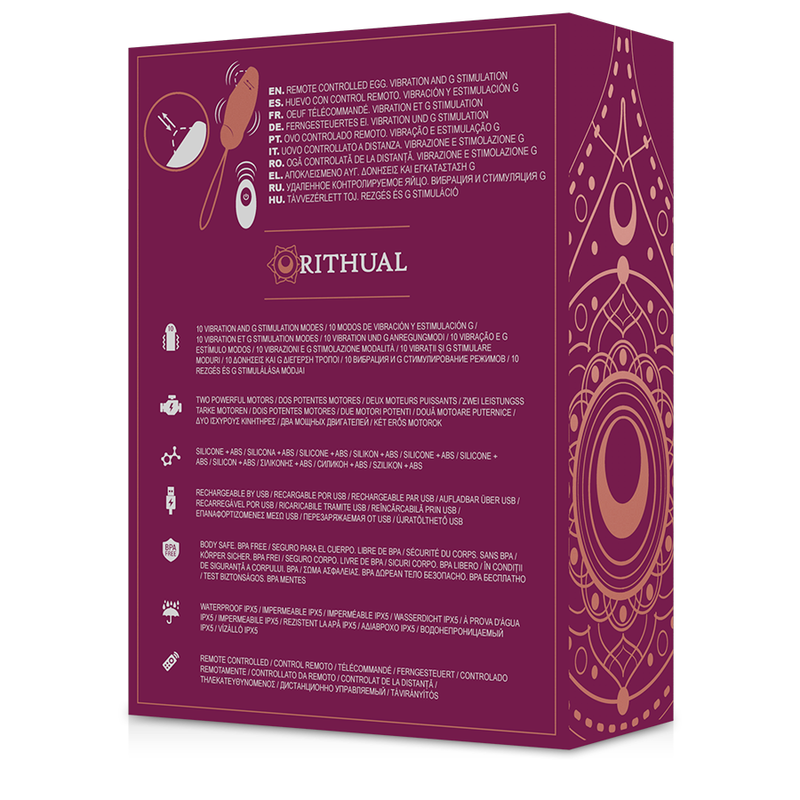 RITHUAL - PRIYA EGG TÉLÉCOMMANDE POINT G + VIBRATION