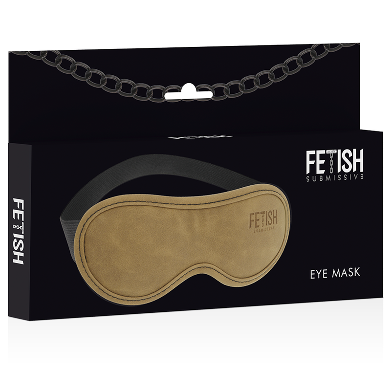 FETISH SUBMISSIVE ORIGIN - MASQUE POUR LES YEUX EN CUIR VEGAN AVEC DOUBLURE EN NÉOPRÈNE
