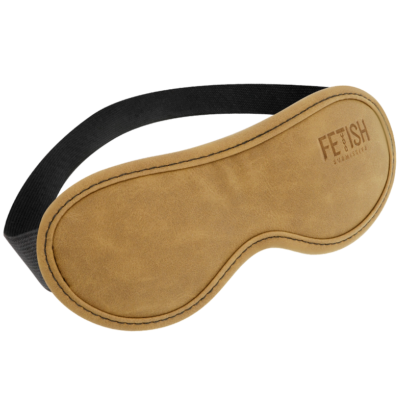 FETISH SUBMISSIVE ORIGIN - MASQUE POUR LES YEUX EN CUIR VEGAN AVEC DOUBLURE EN NÉOPRÈNE