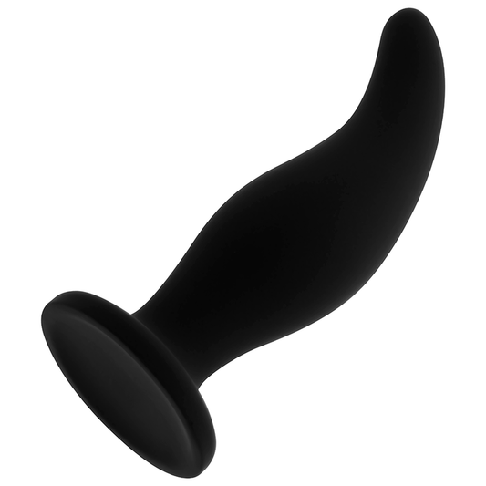 OHMAMA - PLUG ANAL COURBÉ EN SILICONE POINT P 12 CM