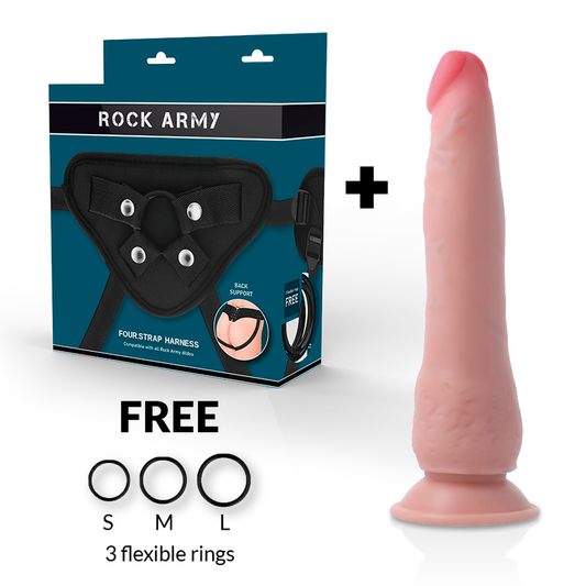 ROCKARMY - HARNAIS + GODE RÉALISTE CRUSADER DOUBLE DENSITÉ 21,5 CM -O- 4,46 CM