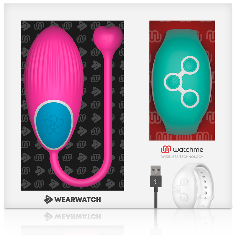 WEARWATCH - TÉLÉCOMMANDE WATCHME TECHNOLOGIE ŒUF FUCHSIA / AIGUE-MARINE