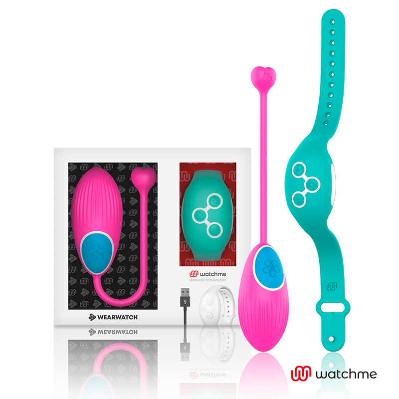 WEARWATCH - TÉLÉCOMMANDE WATCHME TECHNOLOGIE ŒUF FUCHSIA / AIGUE-MARINE