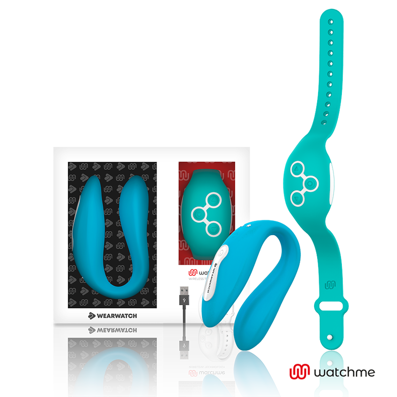 WEARWATCH - VIBRATEUR WATCHME À DOUBLE TECHNOLOGIE INDIGO/AIGUE-MARINE