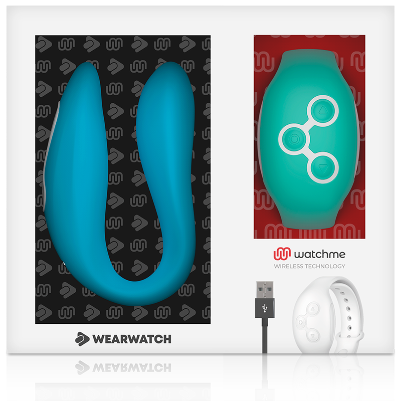 WEARWATCH - VIBRATEUR WATCHME À DOUBLE TECHNOLOGIE INDIGO/AIGUE-MARINE