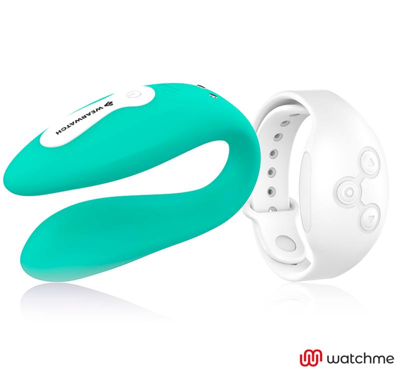 WEARWATCH - WATCHME À DOUBLE TECHNOLOGIE VIBRATEUR AIGUE-MARINE / NEIGE