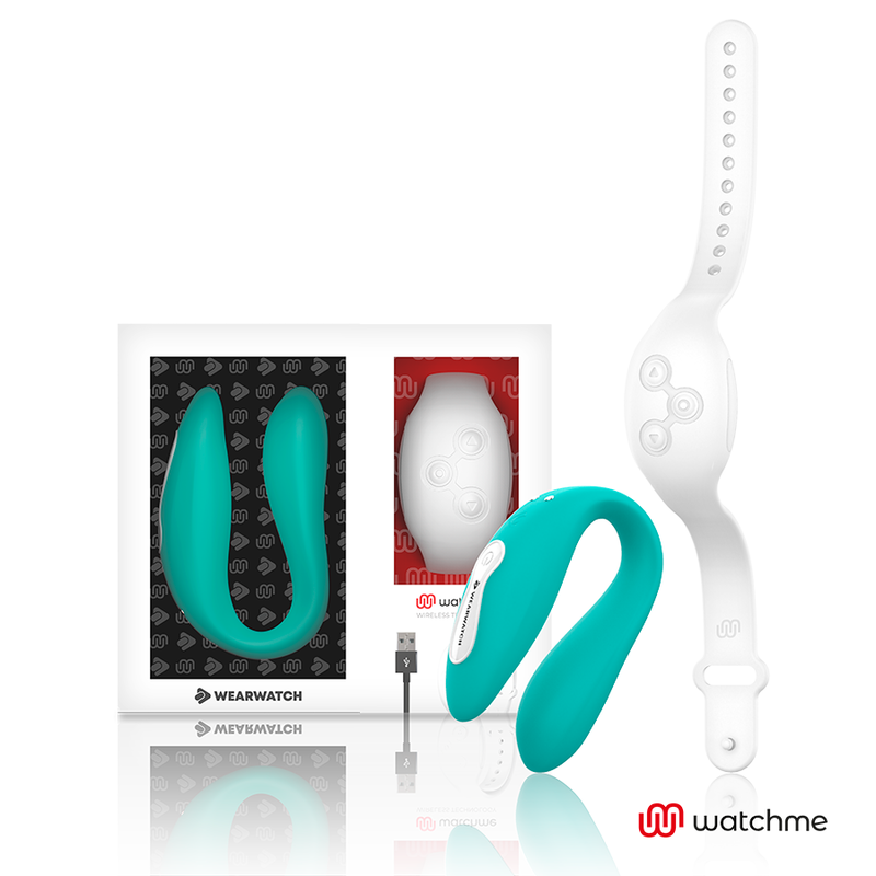 WEARWATCH - WATCHME À DOUBLE TECHNOLOGIE VIBRATEUR AIGUE-MARINE / NEIGE