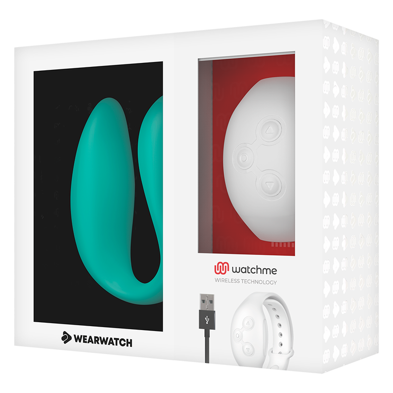WEARWATCH - WATCHME À DOUBLE TECHNOLOGIE VIBRATEUR AIGUE-MARINE / NEIGE