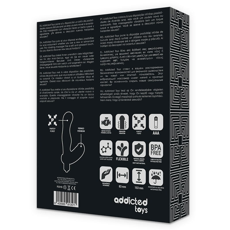 ADDICTED TOYS - Stimulateur anal et prostatique en silicone P-SPOT VIBE
