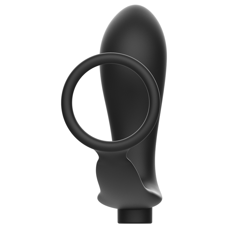 ADDICTED TOYS - PLUG ANAL RECHARGEABLE NOIR AVEC TÉLÉCOMMANDE ET ANNEAU PÉNIS