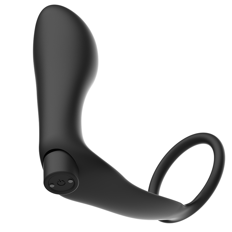 ADDICTED TOYS - PLUG ANAL RECHARGEABLE NOIR AVEC TÉLÉCOMMANDE ET ANNEAU PÉNIS