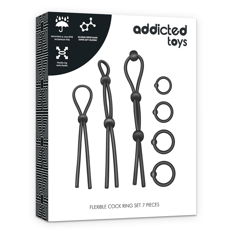 ADDICTED TOYS - KIT DE 7 ANNEAUX SOUPLES EN SILICONE