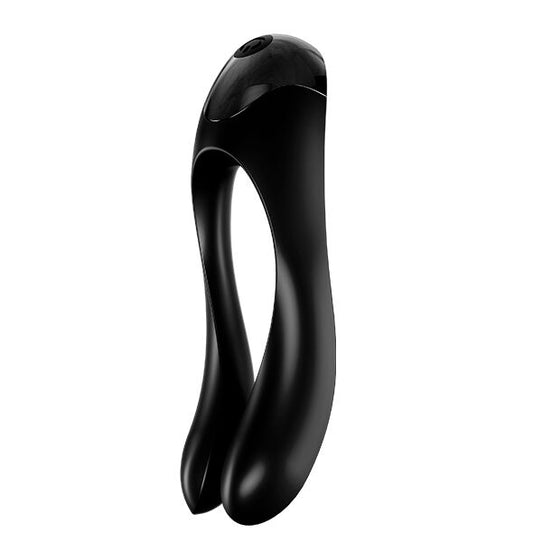 SATISFYER - Vibromasseur à doigt noir en forme de canne à sucre