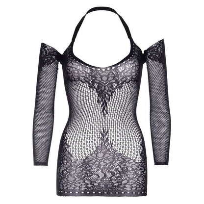 LEG AVENUE - LACE AND NET MINI DRESS ONE SIZE