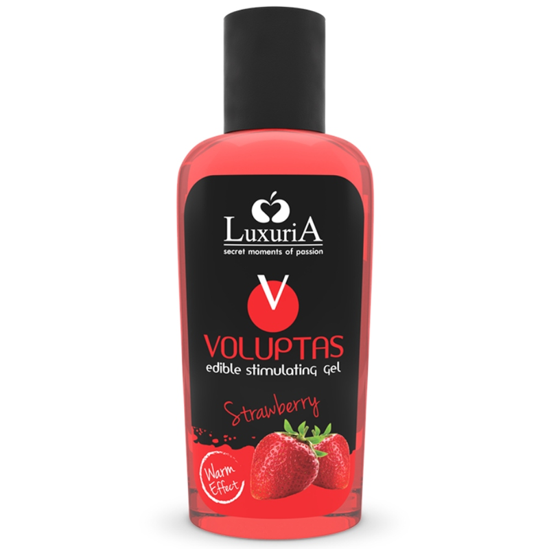 INTIMATELINE LUXURIA - VOLUPTAS GEL DE MASSAGE COMESTIBLE A EFFET CHALEUR - FRAISE 100 ML
