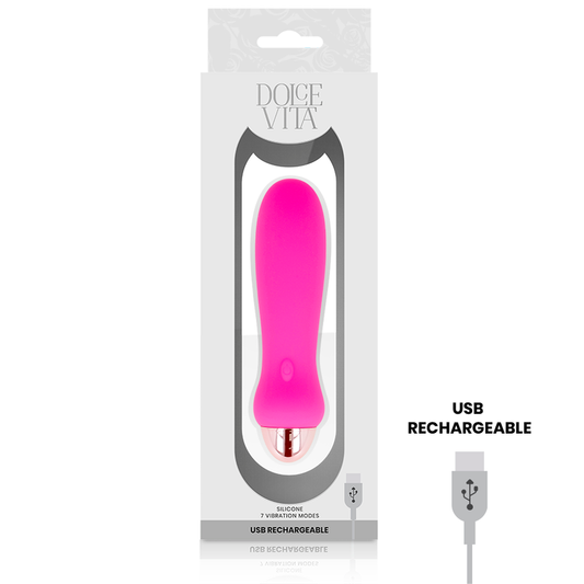 DOLCE VITA - VIBRATEUR RECHARGEABLE PINK FIVE 7 VITESSES