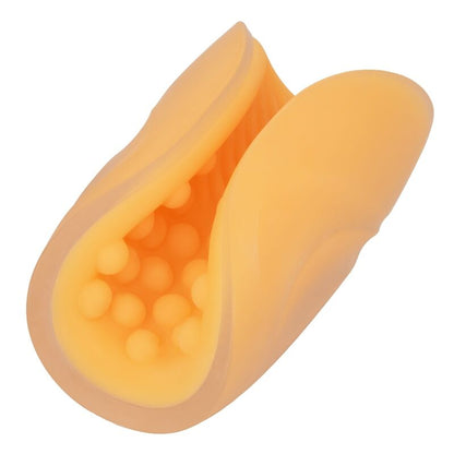 CALEXOTICS - MASTURBATEUR TEXTURÉ ORANGE À POIGNÉE PERLÉE