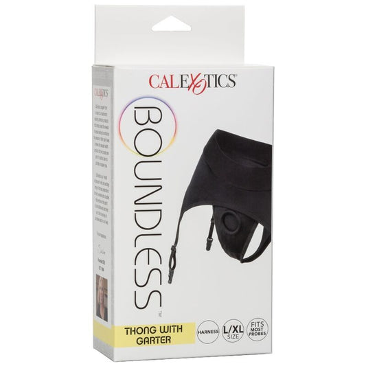 CALEXOTICS - STRING HARNAIS BOUNDLESS AVEC PORTE-JARRETELLES L/XL