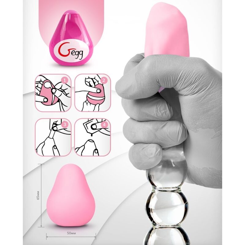 G-VIBE - ŒUF MASTURBATEUR TEXTURÉ RÉUTILISABLE ROSE