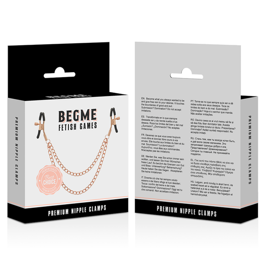 BEGME - PINCES À TÉTONS BLACK EDITION AVEC CHAÎNE