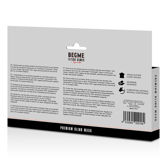 BEGME - ÉDITION ROUGE MASQUE POUR LES YEUX ÉLASTIQUE AVEC DOUBLURE EN NÉOPRÈNE