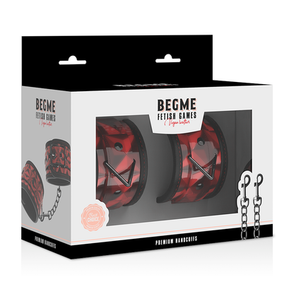 BEGME - MENOTTES DOUBLÉES EN NÉOPRÈNE ÉDITION ROUGE