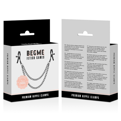 BEGME - PINCES À TÉTONS AVEC CHAÎNE ÉDITION ROUGE